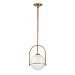 Подвесной светильник с белым плафоном в форме шара в арочной подвеске Hinkley варинант исполнения - 12 | Loft Concept в Воронеже