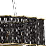 Люстра овальная в сочетании черного и золотого цвета Mesh Lighting варинант исполнения - 1 | Loft Concept в Воронеже