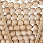 Люстра из деревянных бусин с подвесками в виде капель Wooden Beads варинант исполнения - 4 | Loft Concept в Воронеже