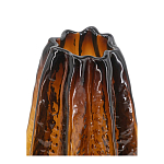 Ваза стеклянная янтарного цвета с текстурированным силуэтом Carambola варинант исполнения - 2 | Loft Concept в Воронеже