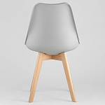 Стул с основой из пластика и мягким сиденьем Arvika Grey варинант исполнения - 5 | Loft Concept в Воронеже