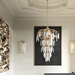 Люстра многоярусная с трубчатыми подвесками Dripping Crystals варинант исполнения - 4 | Loft Concept в Воронеже