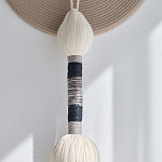 Аксессуар на стену диск из нитей Wall Decor White Thread Disc  варинант исполнения - 2 | Loft Concept в Воронеже