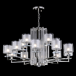 Люстра многоярусная с 15-ю цилиндрическими плафонами из стекла Laurent варинант исполнения - 2 | Loft Concept в Воронеже