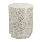 Приставной столик с рисунком из раковин устриц Bone Inlay варинант исполнения - 1 | Loft Concept в Воронеже