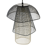 Подвесной светильник Black Grey Mesh Tube Lampshade Hanging Lamp варинант исполнения - 3 | Loft Concept в Воронеже