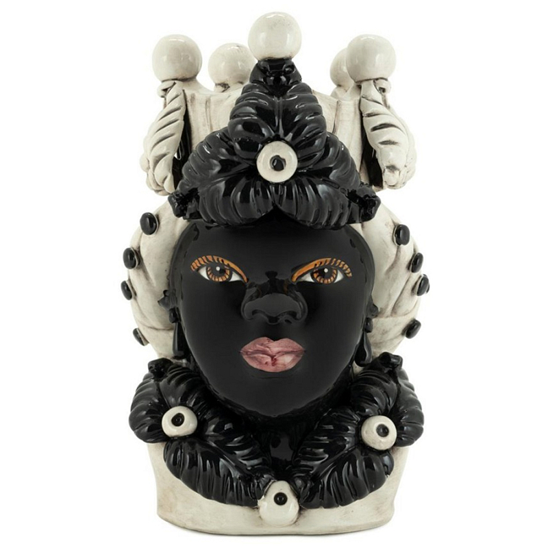 Ваза Vase Moro Lady Eve Black Черный Бежевый Ваза Vase Moro Lady Eve Black Черный Бежевый в Воронеже | Loft Concept