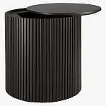 Черный приставной стол с местом для хранения Smart Textured Table варинант исполнения - 1 | Loft Concept в Воронеже