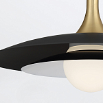 Подвесной светильник с плафоном в форме плоского купола и белой шарообразной лампой Eurofase варинант исполнения - 3 | Loft Concept в Воронеже