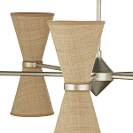 Люстра серебряного цвета с тканевыми абажурами Loft Rope Light варинант исполнения - 1 | Loft Concept в Воронеже