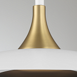 Подвесной светильник с плафоном в форме плоского купола и белой шарообразной лампой Eurofase варинант исполнения - 11 | Loft Concept в Воронеже