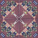 Плитка дизайнерская с узором Мангалоры варинант исполнения - 3 | Loft Concept в Воронеже