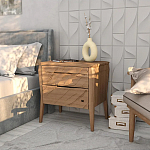 Тумба прикроватная из массива дуба с 2-мя ящиками Tasteful Furniture варинант исполнения - 3 | Loft Concept в Воронеже