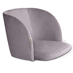 Барный стул со спинкой на 4-х деревянных ножках Сиреневый Велюр Ava Charm варинант исполнения - 2 | Loft Concept в Воронеже