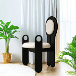 Стул черный из дерева с круглой спинкой Chair in Neoclassical Style варинант исполнения - 1 | Loft Concept в Воронеже