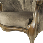 Кресло с мягкой обивкой из коричневого велюра на 4-х деревянных ножках Evelyn Classical Armchair варинант исполнения - 5 | Loft Concept в Воронеже