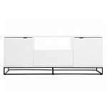 ТВ-тумба белая с  2-мя дверцами и ящиком Strict Lines варинант исполнения - 2 | Loft Concept в Воронеже