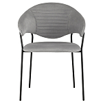 Серый стул с обивкой из искусственной замши Alexis варинант исполнения - 2 | Loft Concept в Воронеже