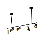 Люстра линейная с 5-ю цилиндрическими плафонами цвета латунь TRIBES CHANDELIER варинант исполнения - 2 | Loft Concept в Воронеже