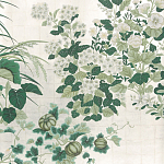 Обои ручная роспись Uki Hana Original Colourway on 12 Carat White Gold gilded paper варинант исполнения - 2 | Loft Concept в Воронеже