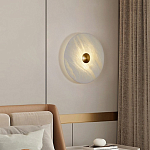 Бра в форме диска из натурального камня с декоративным центральным элеменом Cryptocrystalline Stone варинант исполнения - 3 | Loft Concept в Воронеже