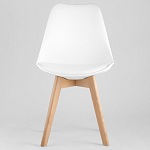 Стул с основой из пластика и мягким сиденьем Arvika White варинант исполнения - 2 | Loft Concept в Воронеже