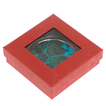 Зеркало карманное складное круглое из натурального камня Малахит с Хризоколлой в подарочной упаковке Gold Stone Mirrors варинант исполнения - 4 | Loft Concept в Воронеже