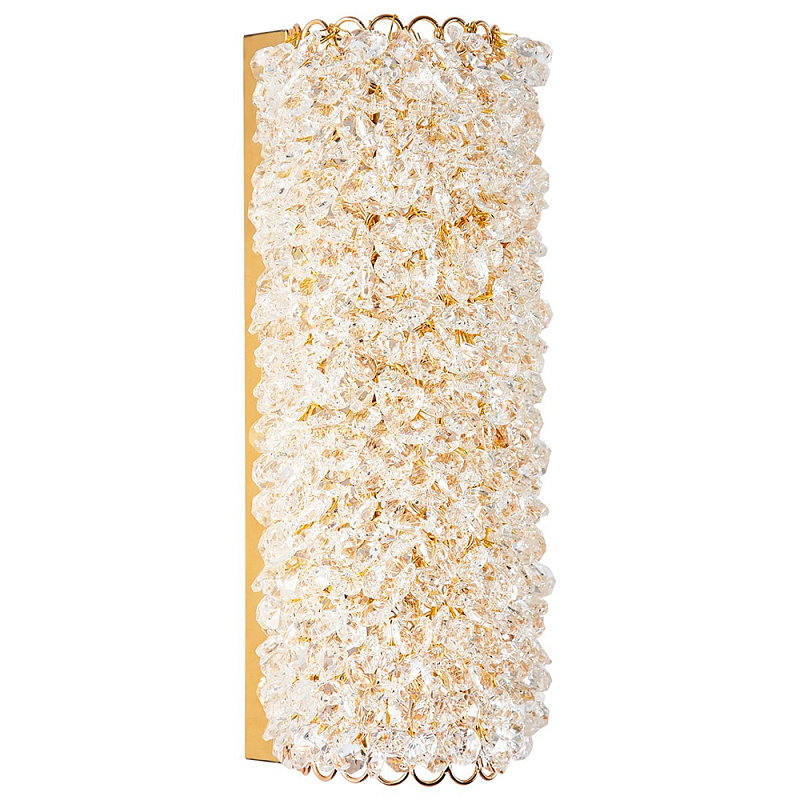 Бра с хрустальным плафоном Amber Crystal Wall Lamp 30 Золотой Прозрачное Стекло Янтарный в Воронеже | Loft Concept 