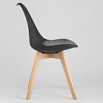 Стул с основой из пластика и мягким сиденьем Arvika Black варинант исполнения - 3 | Loft Concept в Воронеже