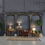 Старинная индийская резная арка из тика Antique Indian Carved Arch варинант исполнения - 3 | Loft Concept в Воронеже