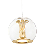 Подвесной светильник со стеклянным плафоном Inner Gleam Globe gold  варинант исполнения - 2 | Loft Concept в Воронеже