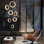 Подвесной светильник в форме кольца Cryptocrystalline Stone варинант исполнения - 5 | Loft Concept в Воронеже