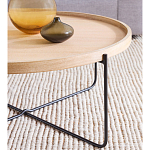 Журнальный стол с круглой деревянной столешницей Urban Style Space варинант исполнения - 3 | Loft Concept в Воронеже