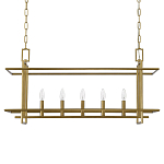 Подвесной светильник прямоугольный 5-ти ламповый Linear Kitchen Light варинант исполнения - 2 | Loft Concept в Воронеже