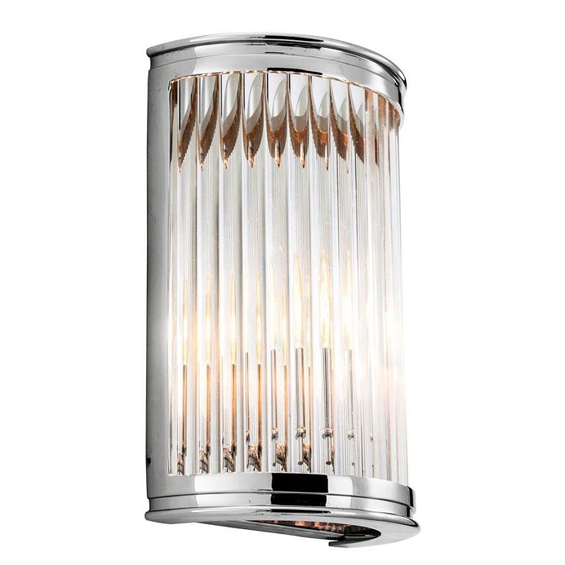 Бра Wall Lamp Alice Nickel Никель Прозрачное Стекло Бра Wall Lamp Alice Nickel Никель Прозрачное Стекло в Воронеже | Loft Concept