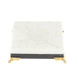 Подставка под шар квадратная из натуральных камней Змеевик Мрамор на ножках Natural Stone Sphere Stands варинант исполнения - 1 | Loft Concept в Воронеже