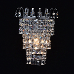 Бра настенное цвета хром с прозрачными квадратными хрустальными подвесками Crystal Regena варинант исполнения - 2 | Loft Concept в Воронеже