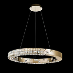 Люстра золотая в форме кольца с мозаичным хрустальным оформлением Sparks of Crystal варинант исполнения - 3 | Loft Concept в Воронеже
