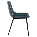 Стул с обивкой из экокожи темно-синего цвета RHOMBUSES UPHOLSTERY варинант исполнения - 5 | Loft Concept в Воронеже