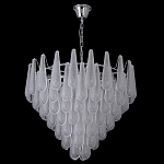 Люстра с подвесками из рифленного стекла в форме капель Textured Glass Chandelier варинант исполнения - 8 | Loft Concept в Воронеже