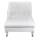 Кушетка белая с мягкой обивкой из велюра Michael Couch варинант исполнения - 4 | Loft Concept в Воронеже