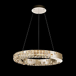 Люстра золотая в форме кольца с мозаичным хрустальным оформлением Sparks of Crystal варинант исполнения - 1 | Loft Concept в Воронеже