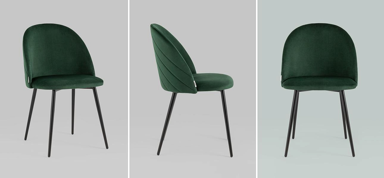 Стул Зеленый Велюр Miruna Leaf Chair Стул Зеленый Велюр Miruna Leaf Chair - Loft-Concept в Воронеже