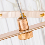 Люстра подвесная круглая с прозрачными хрустальными трубками и золотистым каркасом Диаметр 44 см Hexagon Tube Light варинант исполнения - 4 | Loft Concept в Воронеже