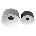 Потолочный светильник с 2-мя цилиндрическими абажурами серого и черного цвета Urban Dome варинант исполнения - 1 | Loft Concept в Воронеже