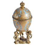 Шкатулка на величественных львах из фарфора с бронзовыми элементами Eden Garden варинант исполнения - 1 | Loft Concept в Воронеже