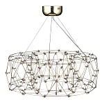 Люстра с тонкой металлической конструкцией цвета золото Quasar варинант исполнения - 3 | Loft Concept в Воронеже