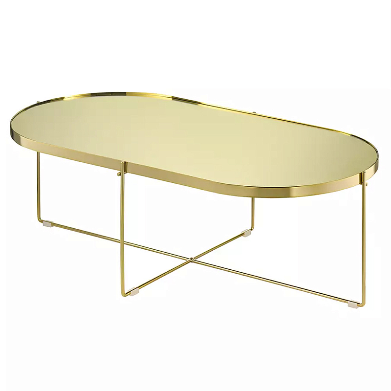 Кофейный столик овальный золотой Modern Mirror Gold Table Золотой в Воронеже | Loft Concept 