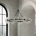 Люстра круглая с литыми стеклянными дисками Olympe Glass Chandelier варинант исполнения - 5 | Loft Concept в Воронеже