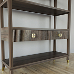 Стеллаж с двумя ящиками Elsa Dreams Walnut варинант исполнения - 2 | Loft Concept в Воронеже